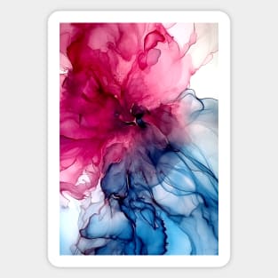 Scarlet Mist - Abstract Alcohol Ink Art Sticker